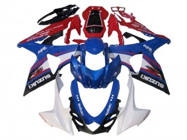 2009-2016 Blue White Red Black Stripe Suzuki GSXR 1000 Motorcycle Fairings Australia