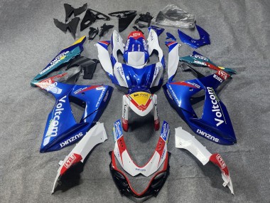 2009-2016 White Blue Red Yellow Voltcom Suzuki GSXR 1000 Motorcycle Fairings Australia
