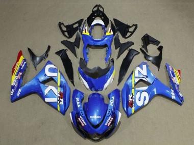 2009-2016 Blue White Yellow Stripe Suzuki GSXR 1000 Motorcycle Fairings Australia