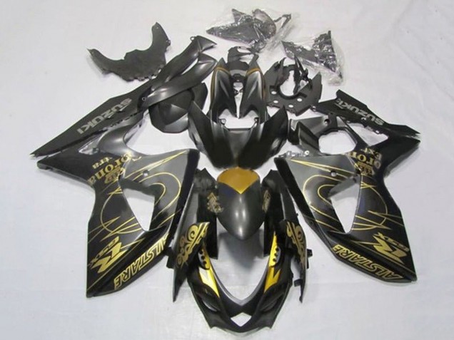 2009-2016 Black Gold Tribal Suzuki GSXR 1000 Motorcycle Fairings Australia