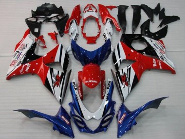 2009-2016 White Red Blue Black Stripe Suzuki GSXR 1000 Motorcycle Fairings Australia