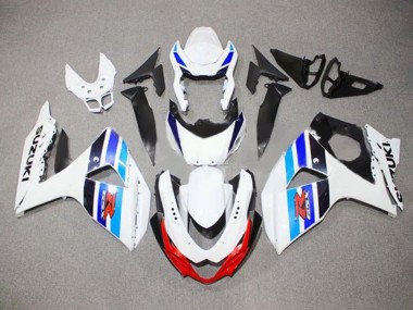 2009-2016 White Blue Red Black Stripe Suzuki GSXR 1000 Motorcycle Fairings Australia