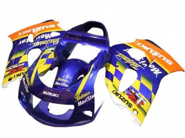 1996-2000 Blue Orange Yellow Telefumica MoviStar Suzuki GSXR 600 / GSXR 750 Motorcycle Fairings Australia