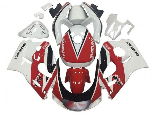 1996-2000 Red White Black Stripe Suzuki GSXR 600 / GSXR 750 Motorcycle Fairings Australia