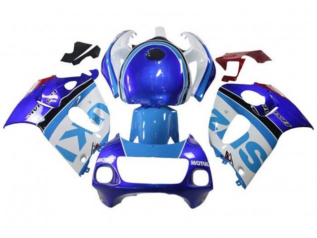 1996-2000 White Blue Stripe Suzuki GSXR 600 / GSXR 750 Motorcycle Fairings Australia