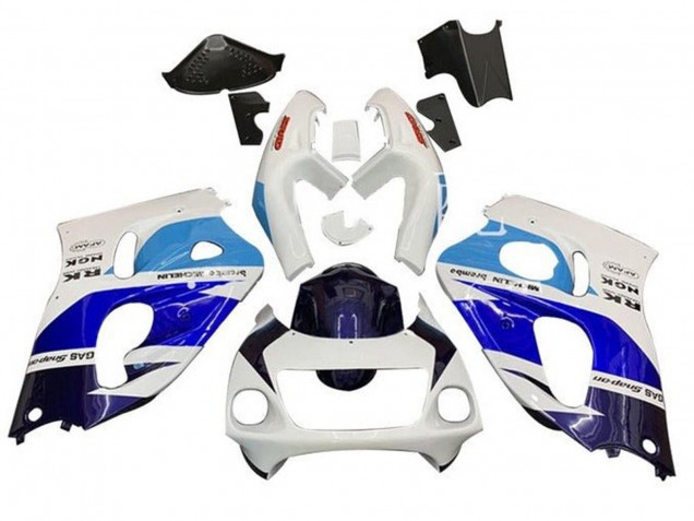 1996-2000 White Triple Blue Suzuki GSXR 600 / GSXR 750 Motorcycle Fairings Australia