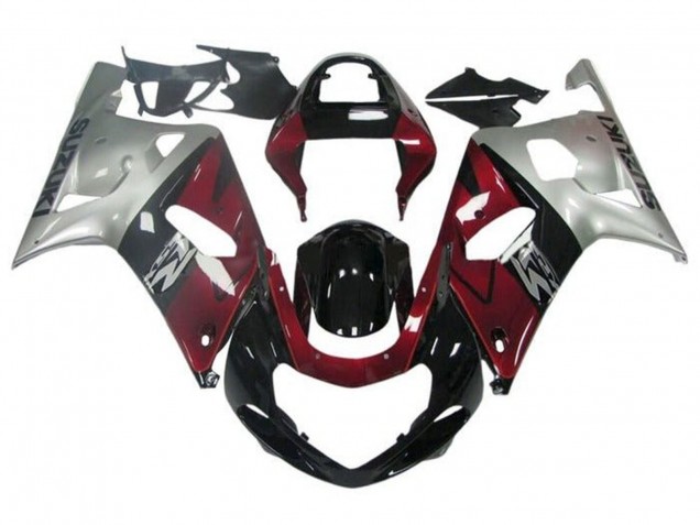 2001-2003 Silver Red Glossy Black Suzuki GSXR 600 / GSXR 750 Motorcycle Fairing Australia