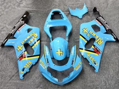 2001-2003 Light Blue Yellow Black Black Rizla Suzuki GSXR 600 / GSXR 750 Motorcycle Fairings Australia