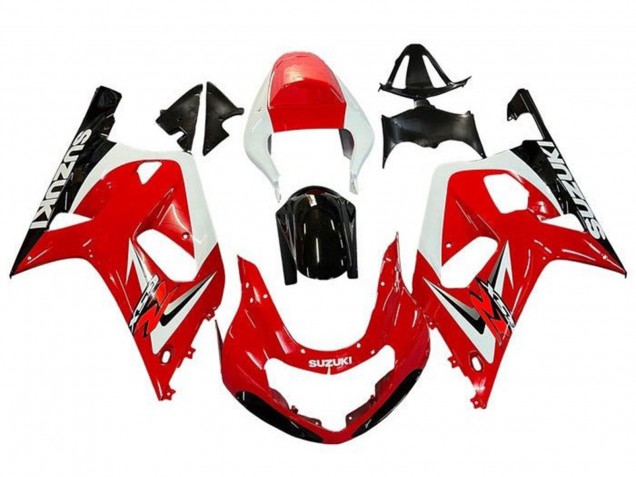 2001-2003 Red White Glossy Black Suzuki GSXR 600 / GSXR 750 Motorcycle Fairings Australia