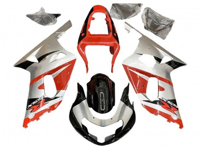 2001-2003 Silver Red Glossy Black Suzuki GSXR 600 / GSXR 750 Motorcycle Fairings Australia