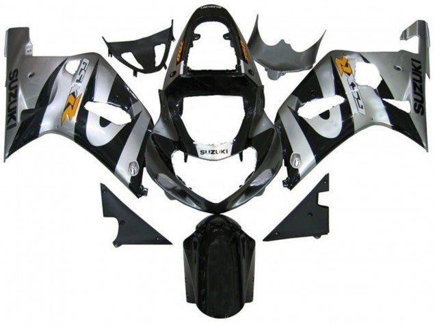 2001-2003 Silver Black Yellow Suzuki GSXR 600 / GSXR 750 Motorcycle Fairings Australia