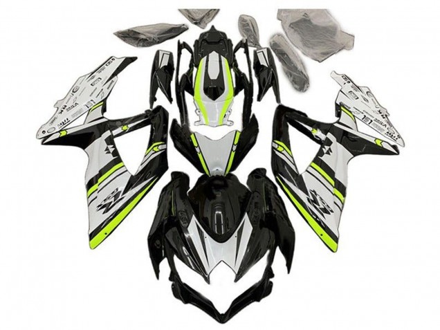 2008-2010 White Green Glossy Black Suzuki GSXR 600 / GSXR 750 Motorcycle Fairings Australia