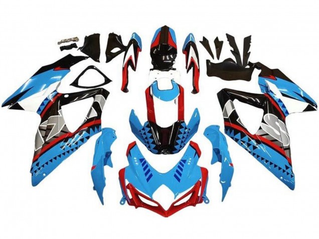2008-2010 Blue Red Black Shape Suzuki GSXR 600 / GSXR 750 Motorcycle Fairings Australia