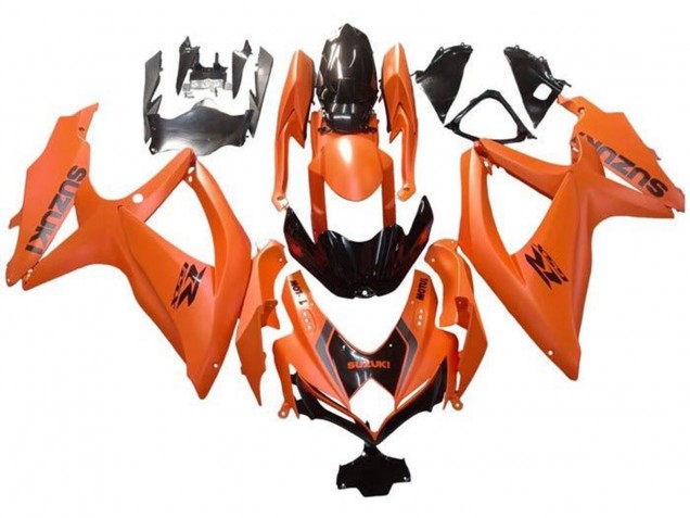 2008-2010 Orange Glossy Black with Decal Suzuki GSXR 600 / GSXR 750 Motorcycle Fairings Australia