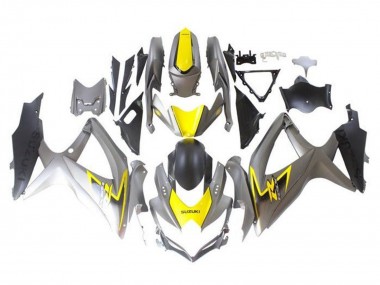 2008-2010 Silver Yellow Black Suzuki GSXR 600 / GSXR 750 Motorcycle Fairings Australia