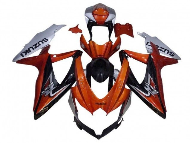 2008-2010 Silver Orange Glossy Black Suzuki GSXR 600 / GSXR 750 Motorcycle Fairing Australia
