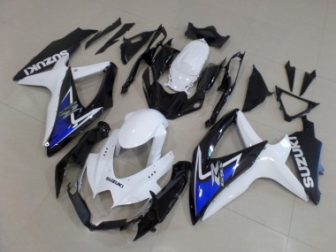 2008-2010 White Blue Glossy Black Suzuki GSXR 600 / GSXR 750 Motorcycle Fairings Australia