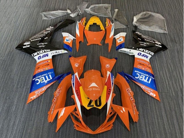 2011-2024 Orange Blue White Black Yellow 20 Suzuki GSXR 600 / GSXR 750 Motorcycle Fairings Australia