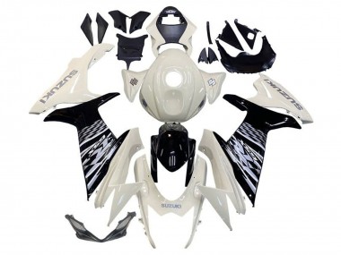 2011-2024 White Glossy Black Suzuki GSXR 600 / GSXR 750 Motorcycle Fairing Australia