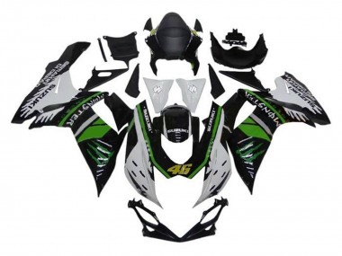 2011-2024 White Green Black Monster 46 Suzuki GSXR 600 / GSXR 750 Motorcycle Fairings Australia