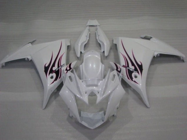 2009-2015 White Flame Yamaha FZ6R Motorcycle Fairings Australia
