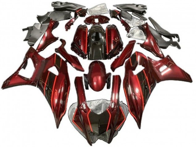 2021-2024 Dark Red Black Yamaha YZF R7 Motorcycle Fairings Australia