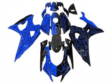 2021-2024 Blue Black Split Lines Yamaha YZF R7 Motorcycle Fairings Australia