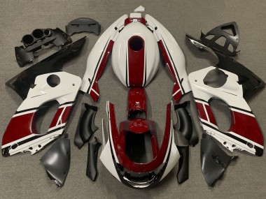 1996-2007 White Dark Red Yamaha YZF600R Thundercat Motorcycle Fairings Australia