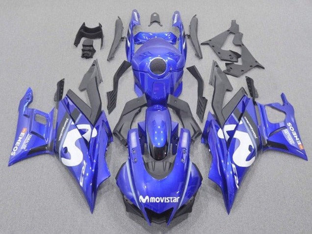 2019-2021 Blue White Black MoviStar Yamaha YZF R3/R25 Motorcycle Fairings Australia