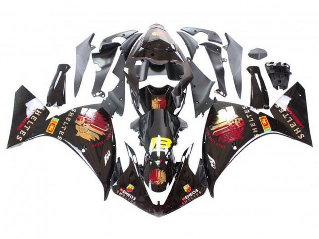 2009-2011 Glossy Black Red Yellow Sheltes Yamaha YZF 1000 R1 Motorcycle Fairings Australia