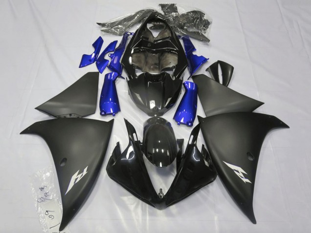 2009-2011 Glossy Black Matte Black Blue Yamaha YZF 1000 R1 Motorcycle Fairings Australia