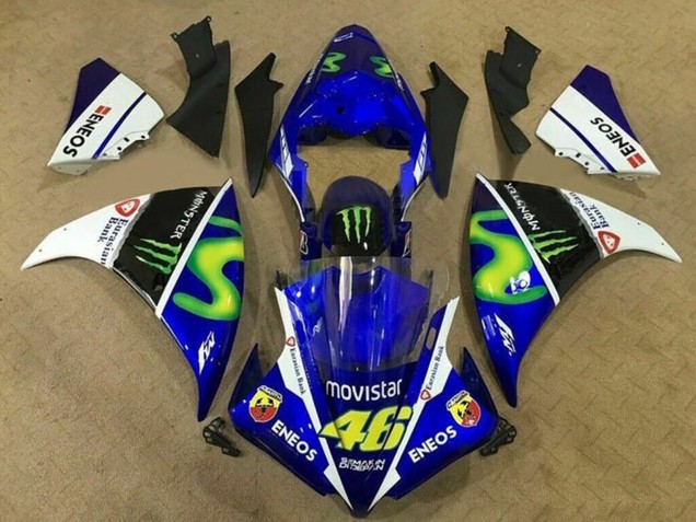 2009-2011 Blue White Black Green MoviStar Monster Yamaha YZF 1000 R1 Motorcycle Fairings Australia