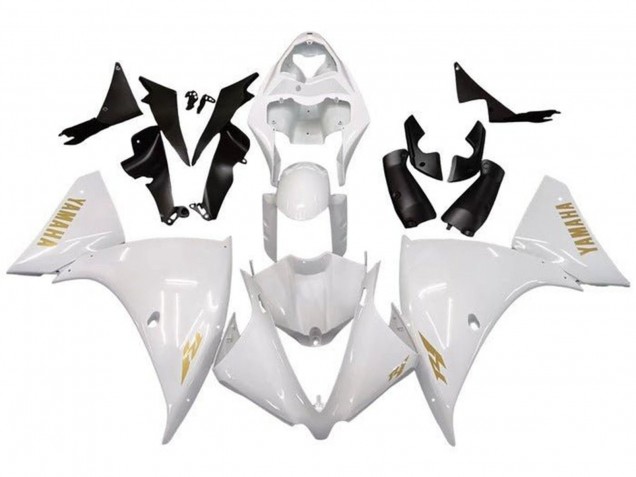 2009-2011 White Gold Decal Yamaha YZF 1000 R1 Motorcycle Fairings Australia