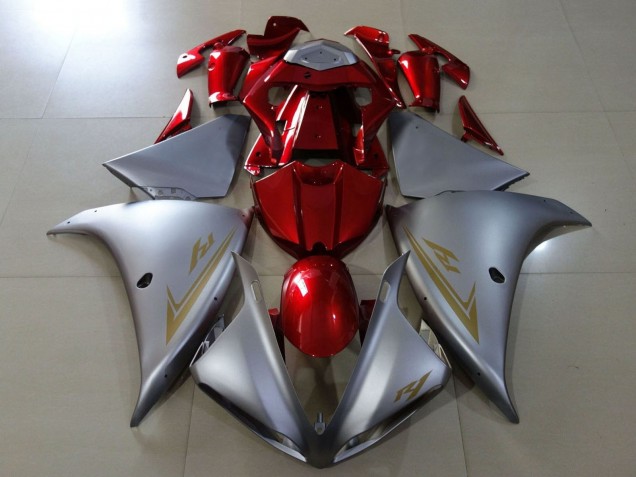 2009-2011 Silver Red Yamaha YZF 1000 R1 Motorcycle Fairings Australia