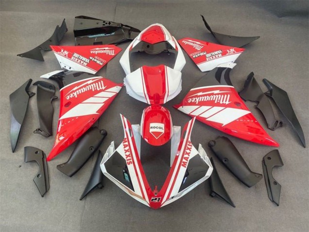 2009-2011 White Red Black Milwaukee Yamaha YZF 1000 R1 Motorcycle Fairings Australia