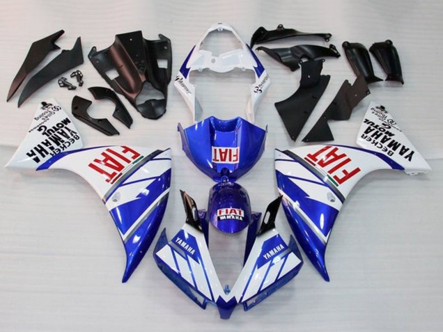 2009-2011 White Blue Red Fiat Yamaha YZF 1000 R1 Motorcycle Fairings Australia