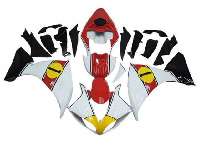 2009-2011 White Red Yellow Black Yamaha YZF 1000 R1 Motorcycle Fairings Australia