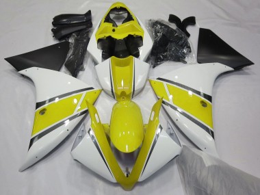 2009-2011 White Yellow Matte Black Yamaha YZF 1000 R1 Motorcycle Fairings Australia
