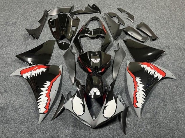 2012-2014 Glossy Black White Red Shark Yamaha YZF 1000 R1 Motorcycle Fairings Australia