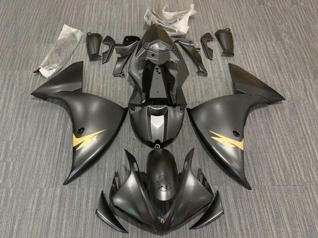 2012-2014 Matte Black Gold Yamaha YZF 1000 R1 Motorcycle Fairings Australia