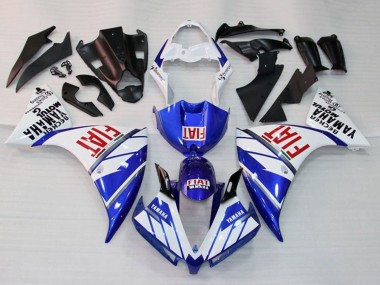 2012-2014 White Blue Red Fiat Yamaha YZF 1000 R1 Motorcycle Fairing Australia