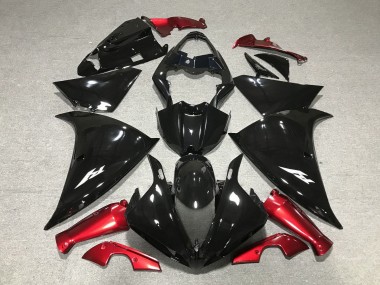 2012-2014 Glossy Black Red Yamaha YZF 1000 R1 Motorcycle Fairings Australia