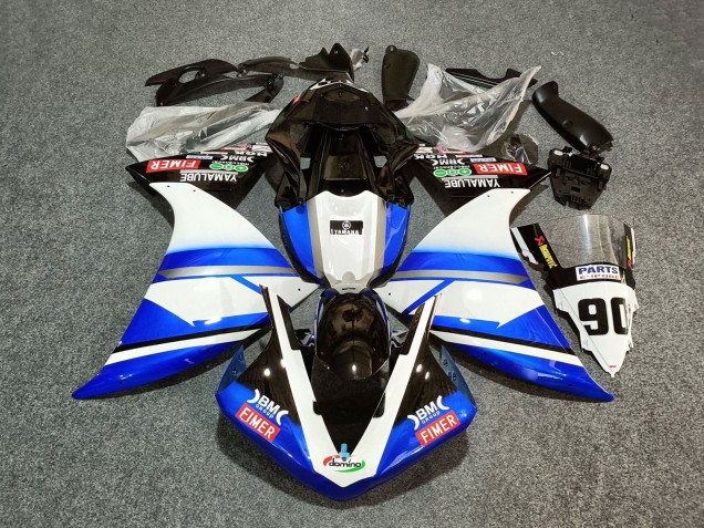 2012-2014 White Blue Black Fimer Yamalube 90 Yamaha YZF 1000 R1 Motorcycle Fairings Australia