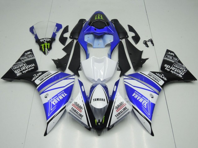 2012-2014 White Blue Black Green Monster Yamalube Yamaha YZF 1000 R1 Motorcycle Fairings Australia