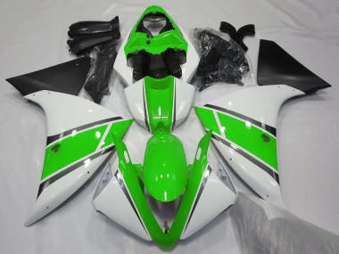 2012-2014 White Green Matte Black Yamaha YZF 1000 R1 Motorcycle Fairings Australia