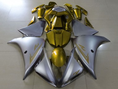 2012-2014 Matte Silver Gold Yamaha YZF 1000 R1 Motorcycle Fairings Australia