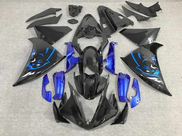 2012-2014 Glossy Black Blue Panther Yamaha YZF 1000 R1 Motorcycle Fairings Australia