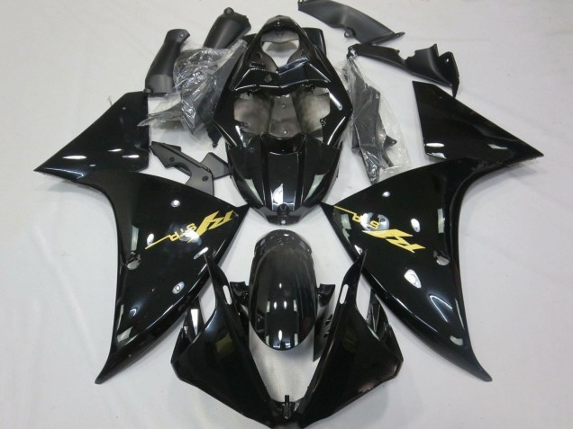 2012-2014 Glossy Black Gold Decals Yamaha YZF 1000 R1 Motorcycle Fairings Australia