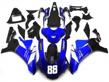 2015-2019 Blue White Glossy Black Akropovic Yamaha YZF 1000 R1 Motorcycle Fairings Australia