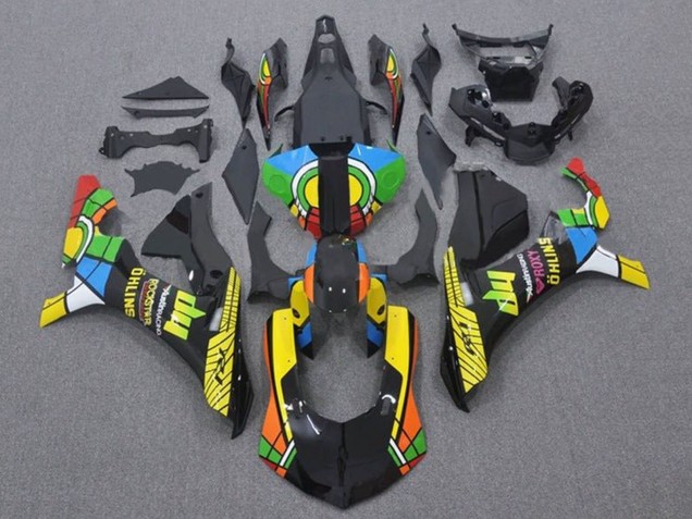 2015-2019 Black Green White Yellow Red Black Color Wheel HP Yamaha YZF 1000 R1 Motorcycle Fairings Australia